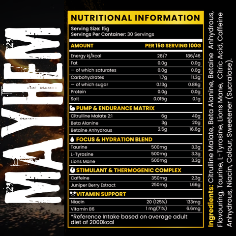 SWOLE Mayhem Pre Workout Tropical