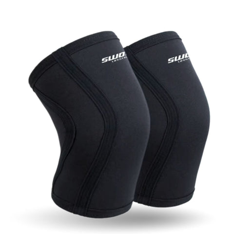 SWOLE 7mm All Black Knee Sleeves