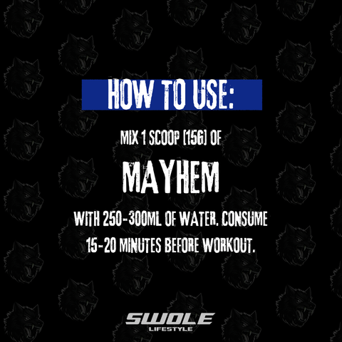 SWOLE Mayhem Pre Workout Blue Raspberry